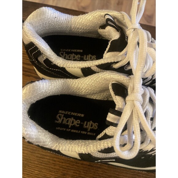 Sketchers Shape-ups Womens Sneakers Size 6 Black / White 11809 Workout Toning - Picture 5 of 10